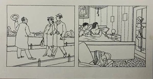 Zeichnung Illustration Tusche Max Radler Simplicissimus Spaziergang Einbrecher - Picture 1 of 9