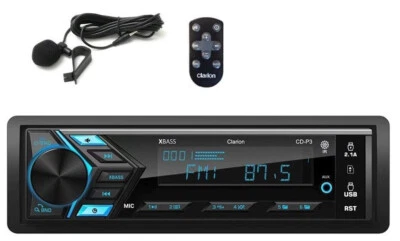 Clarion P17 Autoradio Bluetooth AUX MP3 USB VarioColor + Ferbedienung + mikrofon - Bild 1 von 4