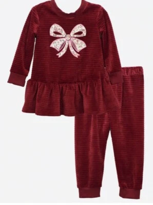 Bonnie Jean Little Girls Long Sleeve Sequin-Bow Applique Top & Legging Set- 6 6X - Image 1 of 3
