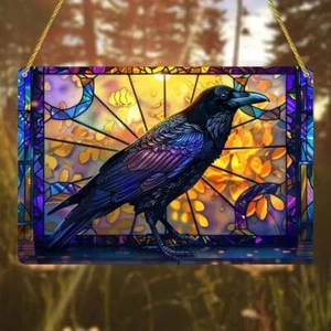 One Piece Square Raven Home Hanging Decoration Acrylic Home Decorations - Picture 1 of 8