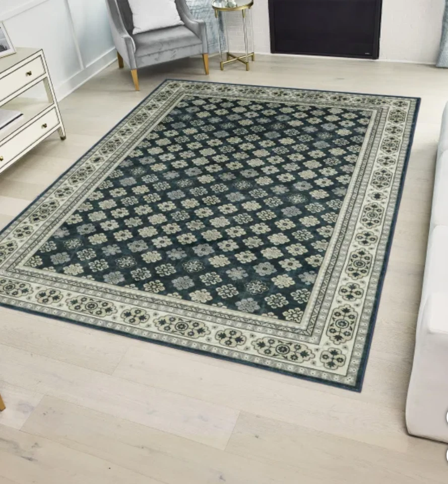 Wyatt & Ash Machine Washable Indoor Area Rug, Beatrice 5ft 3in x 7ft 5in - NEW - Image 1 of 4