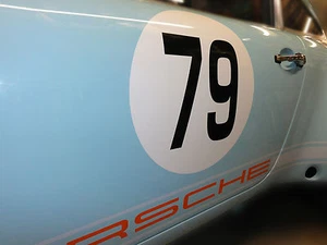 Race rally number roundels - Pair of 30 cm stickers Austin Mini Cooper Triumph - Picture 1 of 1