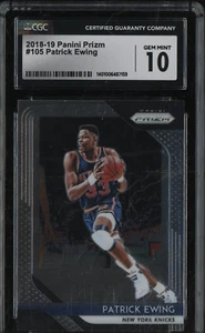 2018-19 Panini Prizm #105 Patrick Ewing New York Knicks HOF CGC 10 GEM MINT - Picture 1 of 1