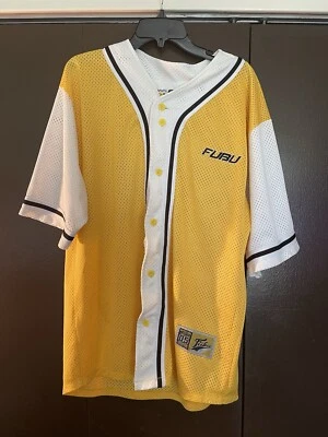 Vintage Fubu Sports Jersey Yellow Champions Collection Rare Size Large - Image 1 of 4