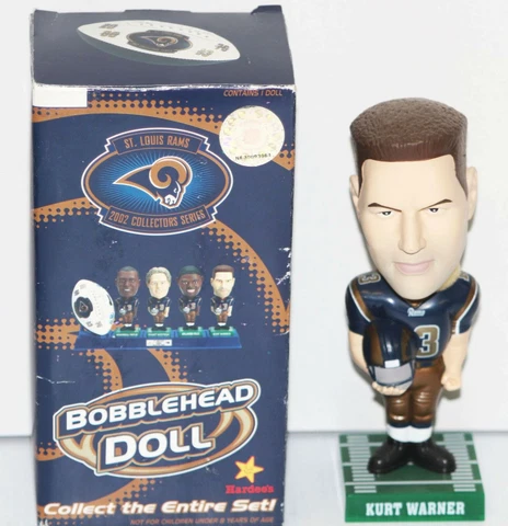 Kurt Warner #13 - Hardee's 2002 BobbleHead Doll NFL St. Louis Rams MIB NIB Cover