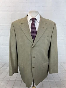 Ermenegildo Zegna Men's Green Beige Plaid Wool Blazer 44R $2,195 - Picture 1 of 12