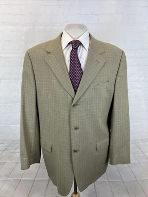 Ermenegildo Zegna Men's Green Beige Plaid Wool Blazer 44R $2,195 - Image 1 of 4