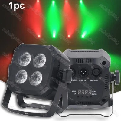 Par LED 4*8W RGBW DMX Par Can Light Club Dj Bar Party Mini Disco Stage Par Light - Image 1 of 4