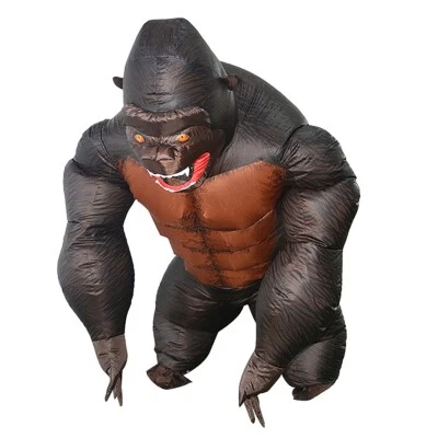 Inflatable Fun Adult Gorilla King Kong Suit Costume Halloween or Cosplay - Image 1 of 4
