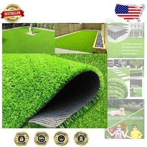 UV Resistant 4x7ft Artificial Grass Rug - Durable and Pet-Friendly Landscape Mat - Picture 1 of 7