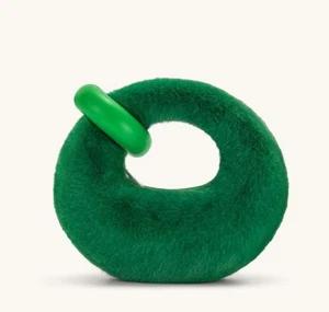 JW PEI Damen Abakus Kunstfell Vegan Leder Mini Top Henkeltasche, Grün Gras  - Bild 1 von 11