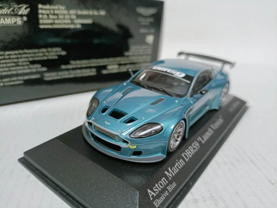 MINICHAMPS ASTON MARTIN DBRS9 LAUNCH VERSION 2006 BLUE Resin car model - Image 1 of 4