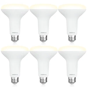 DEGNJU 6-Pack BR30 LED Dimmable 7W (65W Eq) 3000K Warm White 650 Lumens 15000H E - Picture 1 of 9