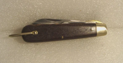 WELL USED VINT 1960 CAMILLUS No.27 N.Y. U.S.A. ELECTRICIANS LINEMAN POCKET KNIFE - Image 1 of 4