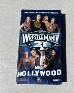WWE WrestleMania 21 Goes Hollywood VHS 2005 RARE John Cena Stone Cold Undertaker - Picture 1 of 18