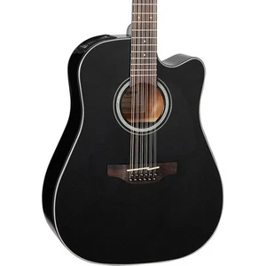 Takamine G Series GD30CE-12 Dreadnought 12-String Acoustic-Electric Guitar Black - Picture 1 of 12