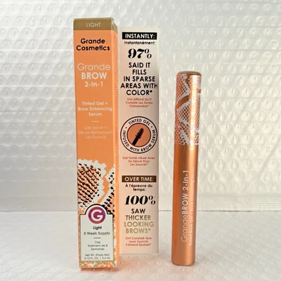 GRANDE BROW 2-in-1 TINTED GEL & ENHANCING SERUM - LIGHT- Eye Brows - Image 1 of 4