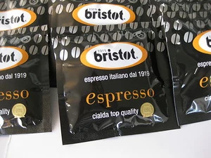 FRESH NEW STOCK BRISTOT ESPRESSO COFFEE PODS E.S.E. SYSTEM 100 PIECES WHOLESALE - Picture 1 of 2