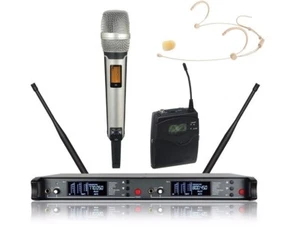Cordless Microphone System for UHF Sennheiser SKM9000 Handheld Headworn Mic Set - Picture 1 of 3