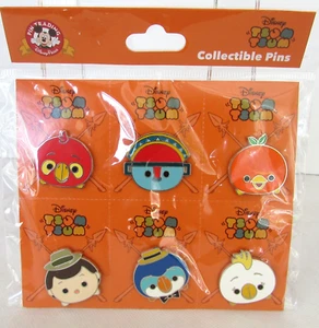 Disney Parks Pin Trading 6 Pin Set Tsum Tsums Adventureland Booster Pack NEW - Picture 1 of 6
