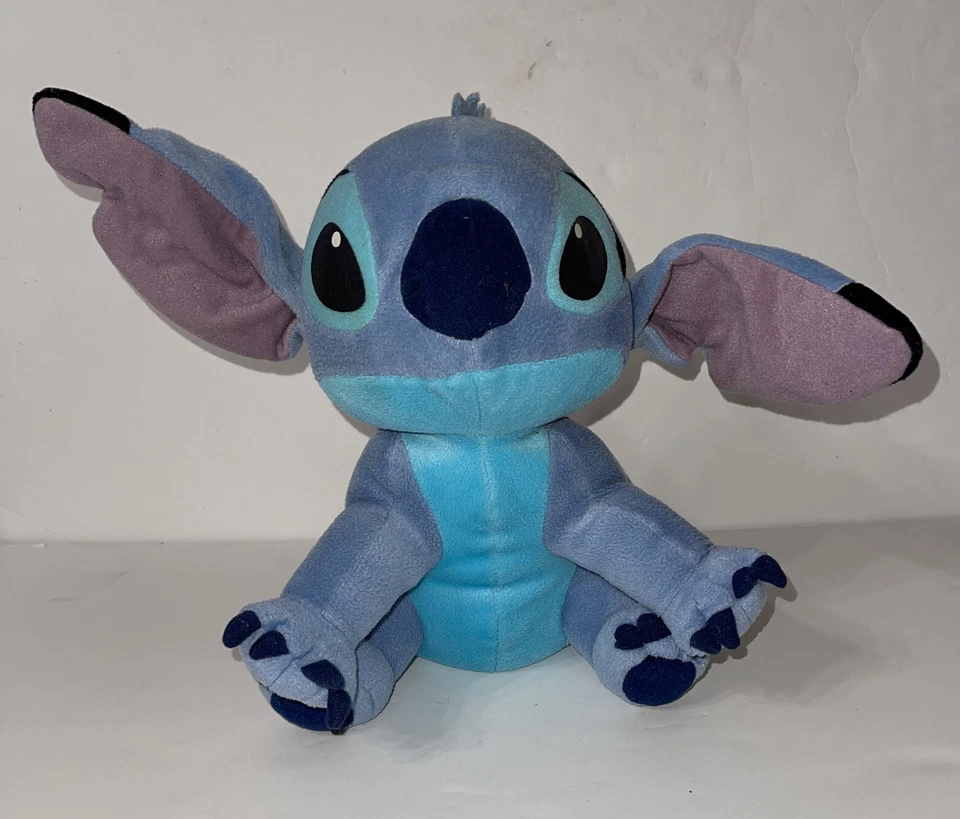 Peluche Applause Disney Stitch 11” azul sentado #63015 orejas posables con cable Foto 1 de 4
