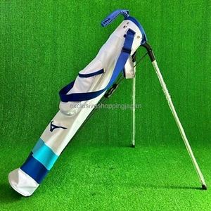 Mizuno Golf Tour Club Carry Sunday Stand Pencil Bag Hold 5-6clubs 47" White/Blue - Picture 1 of 14
