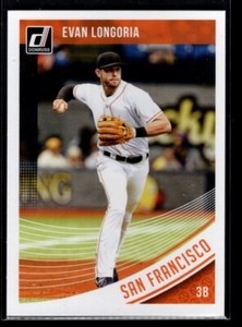 EVAN LONGORIA GIANTS  2018 DONRUSS - BLANK BACK PARALLEL