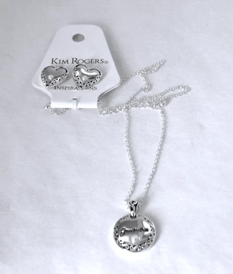 Kim Rogers Colgante Abuela Tono Plata con Collar y Pendientes de Perlas Imitadas Foto 1 de 2