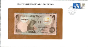 Banknotes of All Nations Malta 1979 Pound Lira P-34b UNC Replacement X/1 140406 - Picture 1 of 3