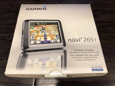 Garmin nüvi 265T GPS Navigator Lifetime Traffic Clip Mount USB GTM26 GTM35  - Image 1 of 4
