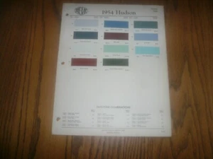 Hudson ZAC-LAC 1954 muestra de pintura con chip de color - vintage - Imagen 1 de 1