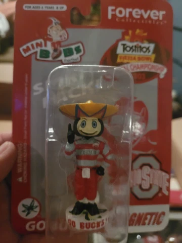 Rare magnetic mini bob bobblehead The Ohio State Buckeyes NIB Brutus Tositos Cover