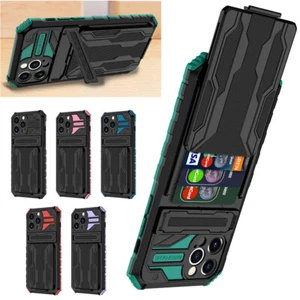 Shockproof Phone Case Wallet Card Holder For iPhone 13 12 11 Pro Max XS Max XR 8 - Picture 1 of 18