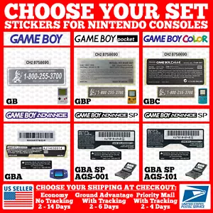 Sticker For Game Boy/Pocket/Color/Advance/SP/GB/GBC/GBP/GBA/SP/AGS/001/101 Label - Picture 1 of 14