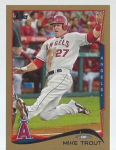 MIKE TROUT   ::}{::    ~   #0286/2014  ~   " 2014 TOPPS GOLD CARD "  -  ANGELS.