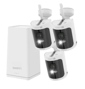 NEW - Swann SWNVK-AS4K650SD3-BB All Secure4K+ 3-Camera Smart Surveillance System - Picture 1 of 6