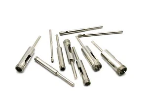 TMAX 10pc 1/8 to 1/2" Diamond Coated Drill Hole Saw 1/8" Shank for Dremel Rotary - Picture 1 of 2