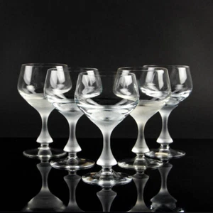 Vaso ICHENDORF cristal pulido SET de 5 vasos vino blanco mid century design - Imagen 1 de 8