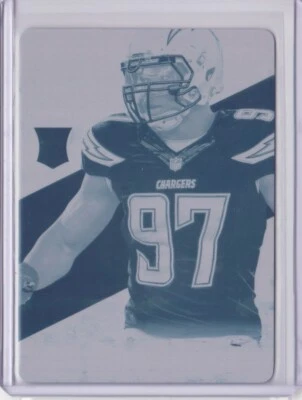2014 Absolute Printing Plates Cyan #128 Jeremiah "Jerry” Attaochu 1/1 - Flat S/H - Image 1 of 2