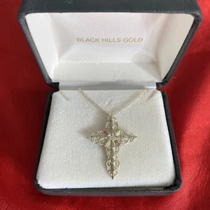 Coleman (C.Co) Black Hills 12k Rose & Gold/Sterling Silber Kreuz Halskette - Bild 1 von 8