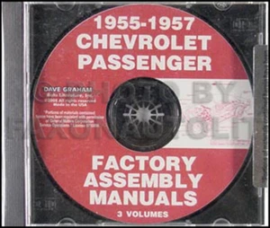 1955-1956-1957 Chevrolet Montaje Manual En CD Bel Aire 150 210 Nomad Vagones - Imagen 1 de 1