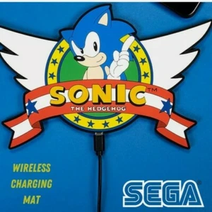 OFFICIAL SONIC THE HEDGEHOG WIRELESS CHARGING MAT new sealed matz iPhone Samsung - Afbeelding 1 van 4