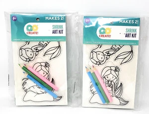 New Image Group Set of 2 Shrink Art Kit Mermaids Makes 2 Go Create New - Picture 1 of 2