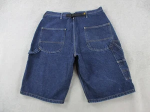 VINTAGE Ralph Lauren Shorts Men 36 Blue Denim Baggy Grunge Skater Y2K Jean Jorts - Picture 1 of 11