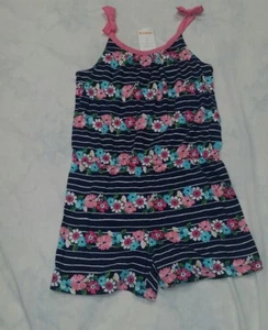 Gymboree Romper Shortall Girl's Size 8 blue With flowers NWT - Picture 1 of 2