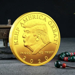 Nueva moneda conmemorativa 2020 del presidente Donald Trump ¡águila chapada en oro EE. UU.!¡! - Imagen 1 de 3
