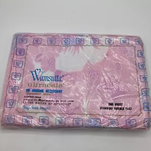 Vintage Wamsutta Ultracale Double Flat Sheet All Over Pink Floral Rose Elysee - Picture 1 of 6