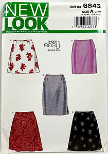 2002 New Look Sewing Pattern 6843 Womens Skirts 5 Styles Size 8-18 Vintage 11264