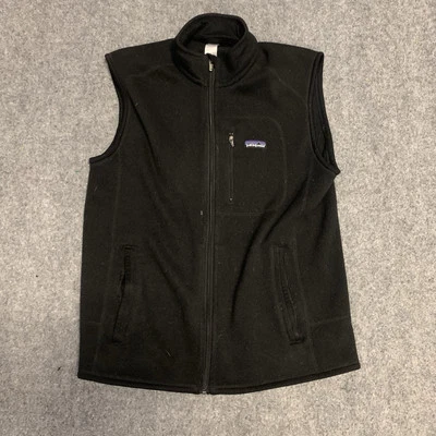 Chaleco Suéter Patagonia Para Hombre Talla Grande Poliéster Cremallera Completa Cuello Simulado Negro Foto 1 de 4