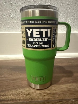 YETI Rambler 20 oz Travel Mug w Stronghold Lid Canopy Green New - Image 1 of 3